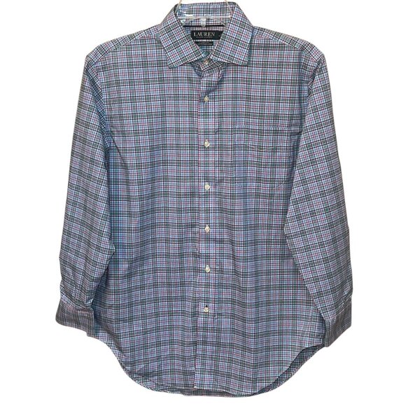 Lauren Ralph Lauren Classic Fit Stretch Long Sleeve Button Down Shirt‎ 16 32/33 - Picture 1 of 7